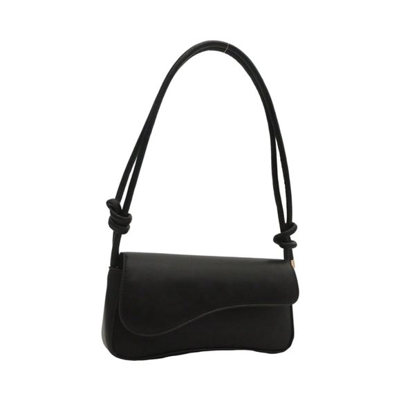 Asymmetrical Flap Shoulder Bag Adjustable Knot Strap Top Handle T_T - Picture 1 of 6